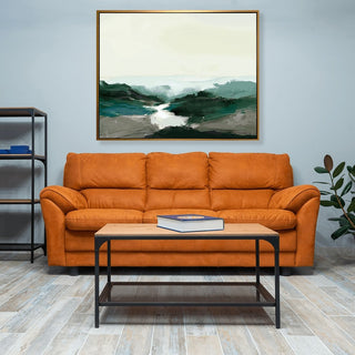 Highland View framed horizontal abstract canvas wall art piece for sale at Vybe Interior