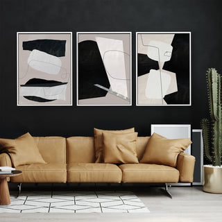 Imprint framed 3 piece canvas wall art piece for sale at Vybe Interior