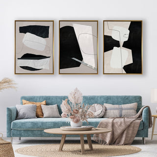 Imprint framed 3 piece canvas wall art piece for sale at Vybe Interior
