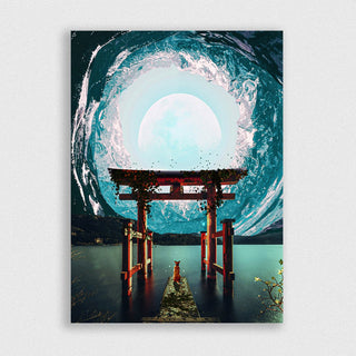 Inner Peace Canvas framed vertical canvas wall art piece for sale at Vybe Interior