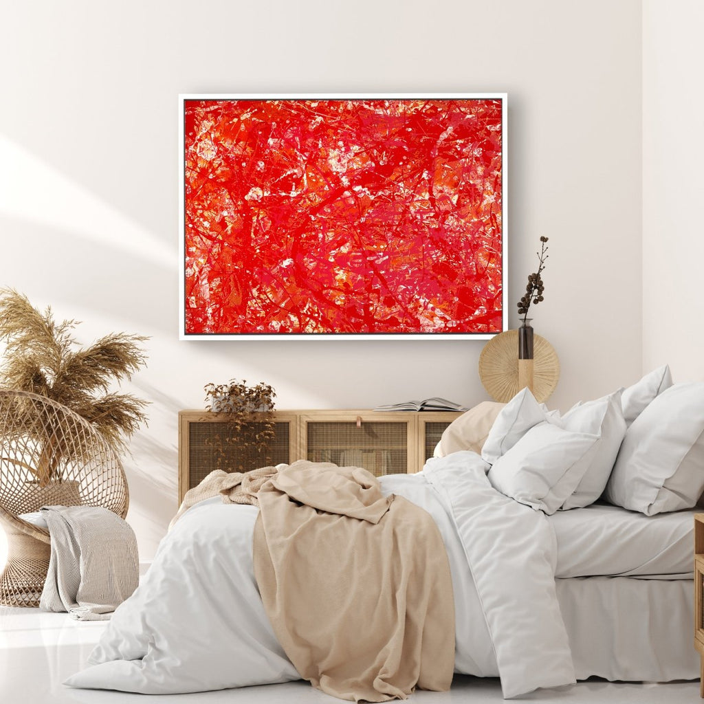 Jumble of Ideas 1 framed horizontal canvas wall art piece for sale at Vybe Interior