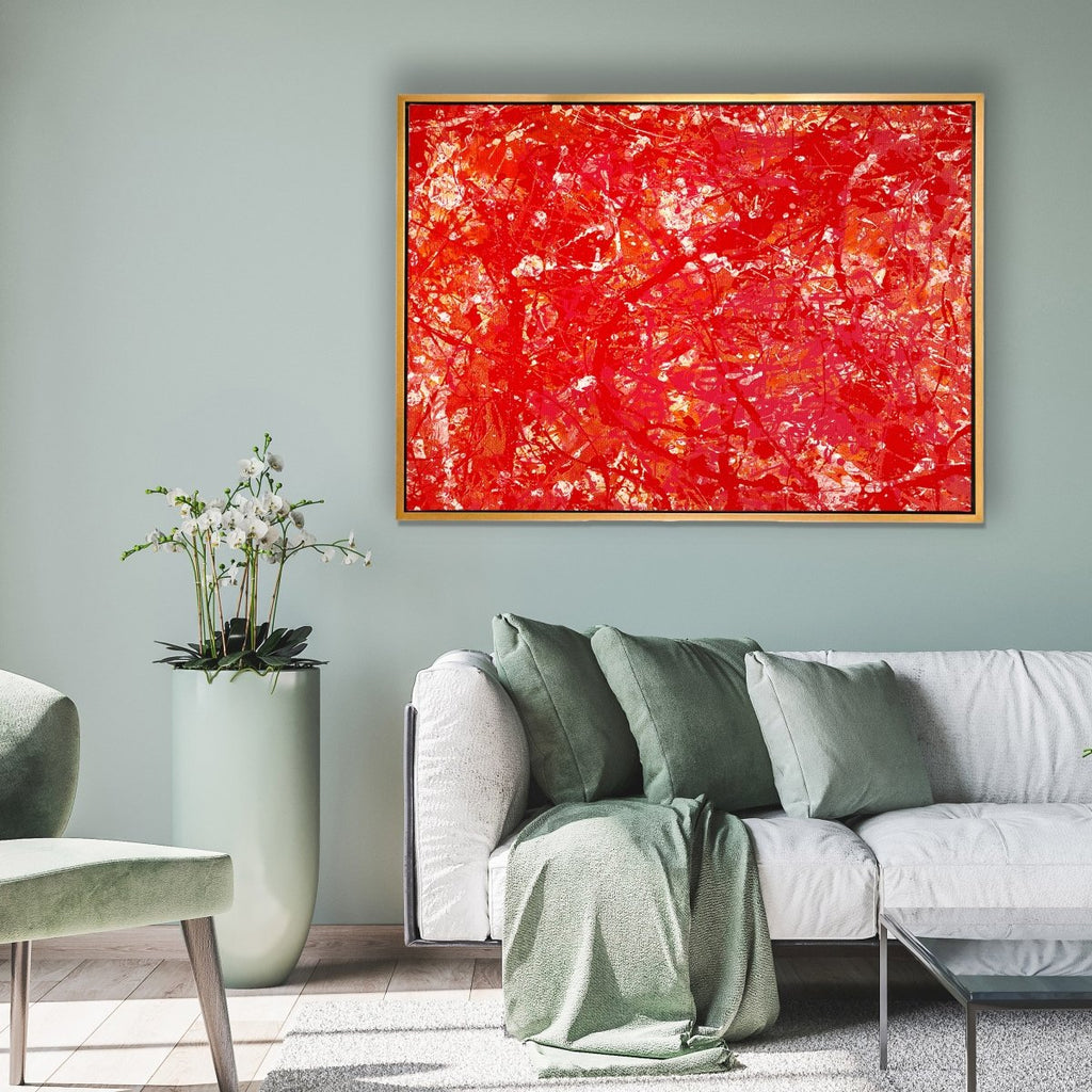 Jumble of Ideas 1 framed horizontal canvas wall art piece for sale at Vybe Interior