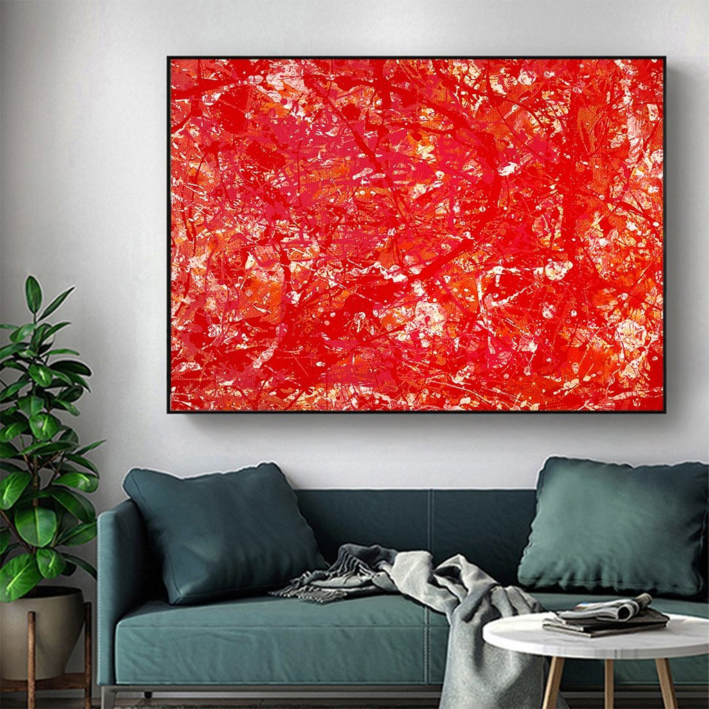 Jumble of Ideas 1 framed vertical canvas wall art piece for sale at Vybe Interior