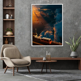 Life Above the Clouds Canvas framed horizontal canvas wall art piece for sale at Vybe Interior