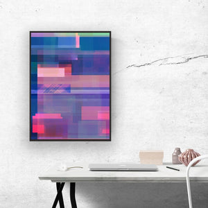Life is Blurry framed vertical canvas wall art piece for sale at Vybe Interior