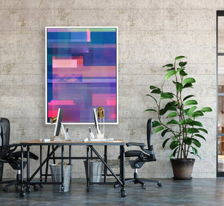 Life is Blurry framed vertical large canvas wall art piece for sale at Vybe Interior