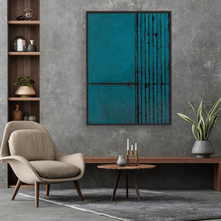 Many Threads framed vertical canvas wall art piece for sale at Vybe Interior