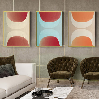 Mirrored Sun framed 3 piece canvas wall art piece for sale at Vybe Interior