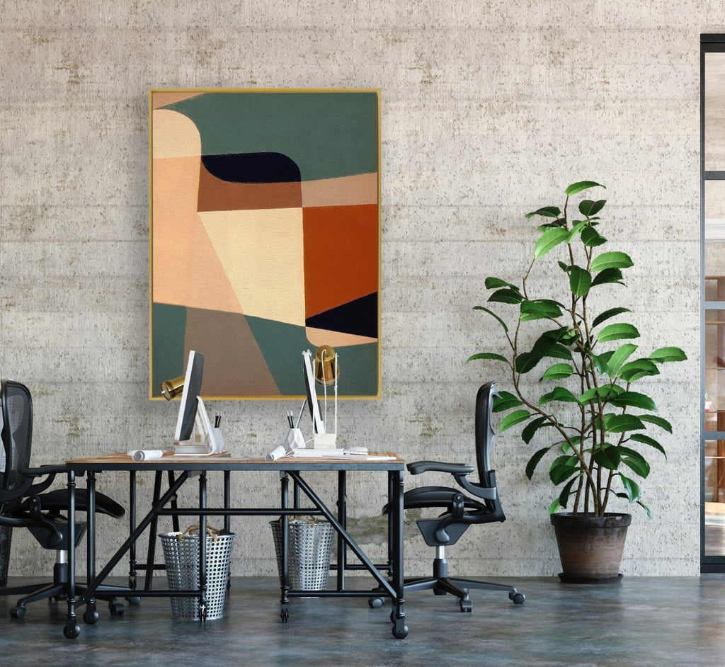 Mud Wall framed vertical canvas wall art piece for sale at Vybe Interior