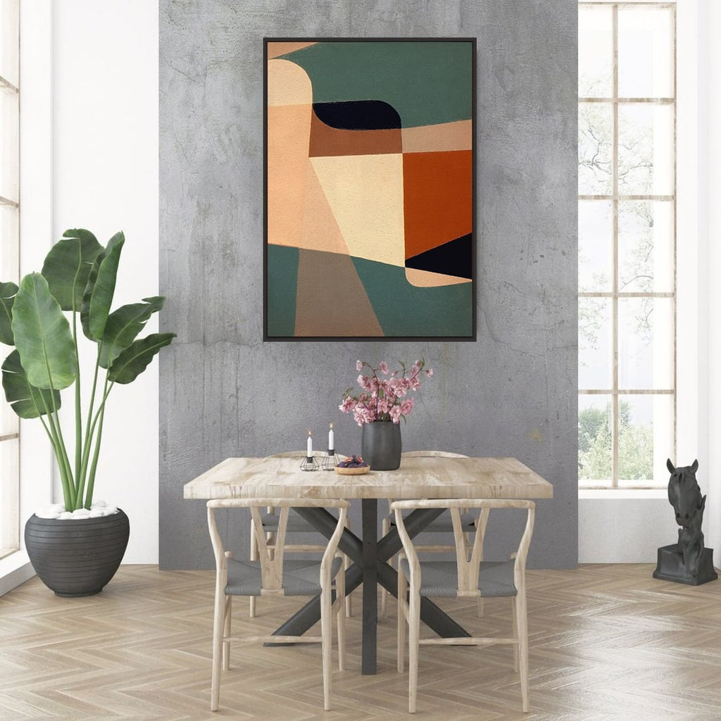 Mud Wall framed vertical canvas wall art piece for sale at Vybe Interior