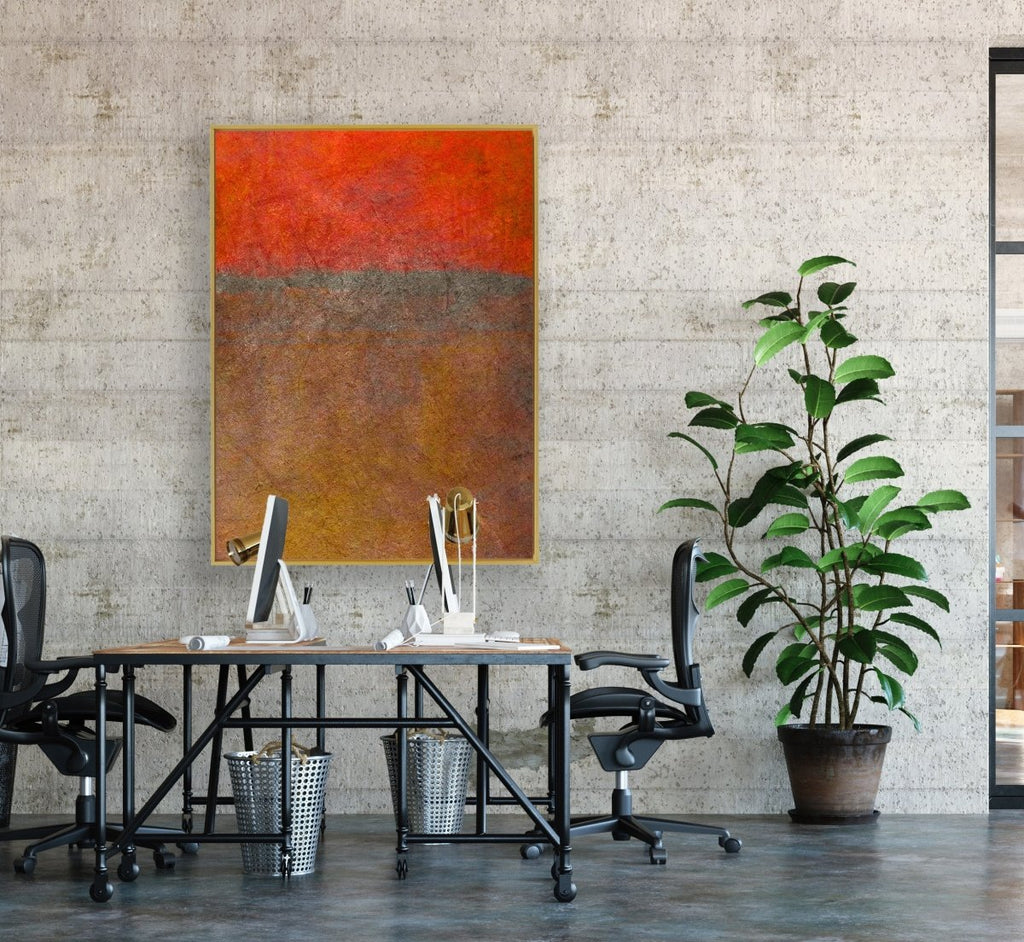 Mystic River 2 framed vertical canvas wall art piece for sale at Vybe Interior