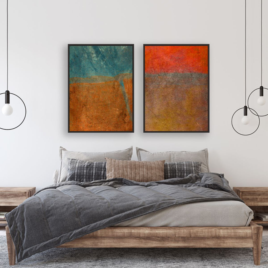 Mystic River Canvas framed 2 piece canvas wall art piece for sale at Vybe Interior