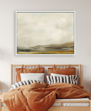 Open Space framed horizontal large canvas wall art piece for sale at Vybe Interior