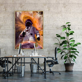 Out of This World Canvas framed vertical canvas wall art piece for sale at Vybe Interior