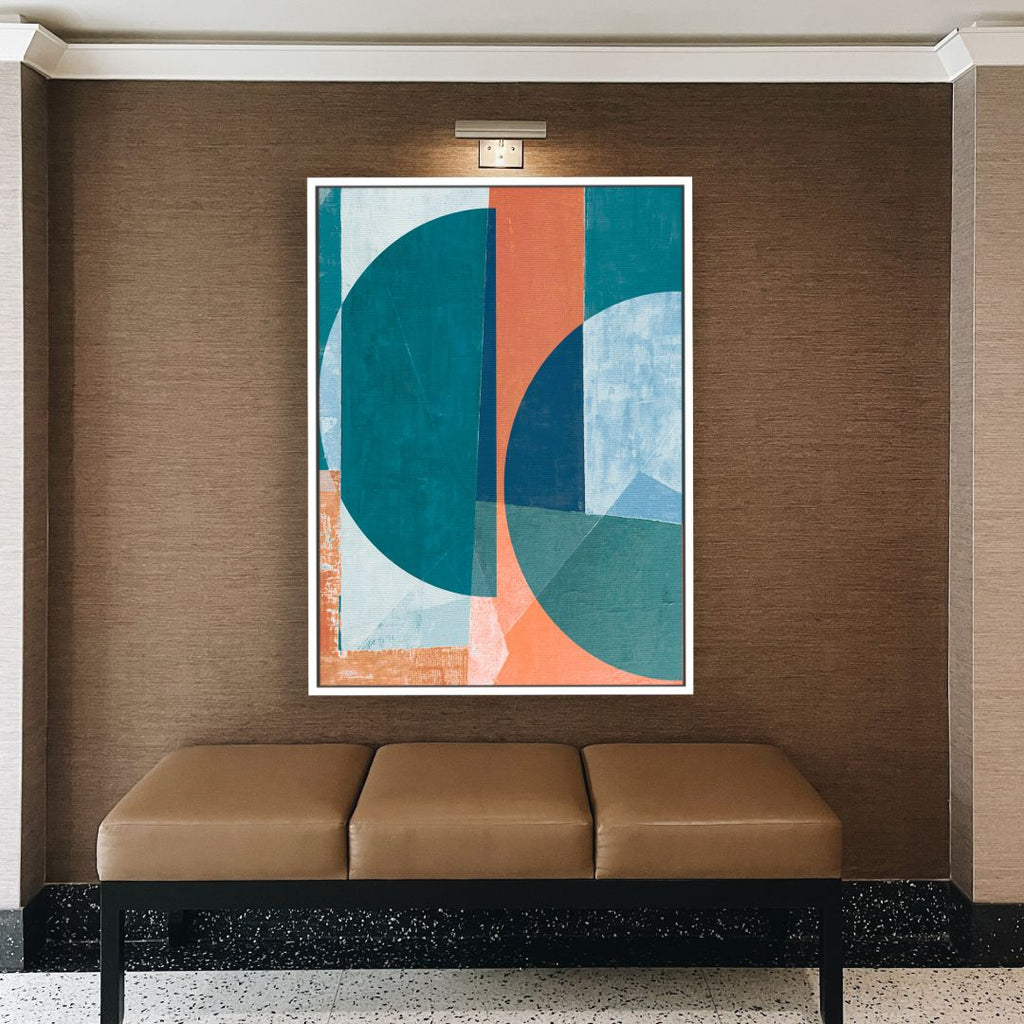 Partition framed vertical canvas wall art piece for sale at Vybe Interior