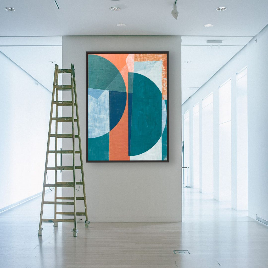 Partition framed horizontal canvas wall art piece for sale at Vybe Interior