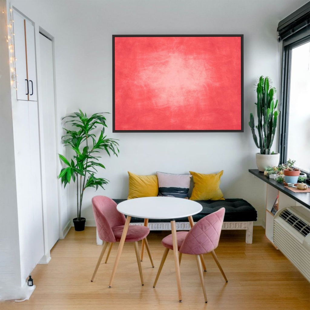 Pink Sun framed horizontal canvas wall art piece for sale at Vybe Interior