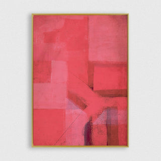 Pink Universe framed horizontal large canvas wall art piece for sale at Vybe Interior