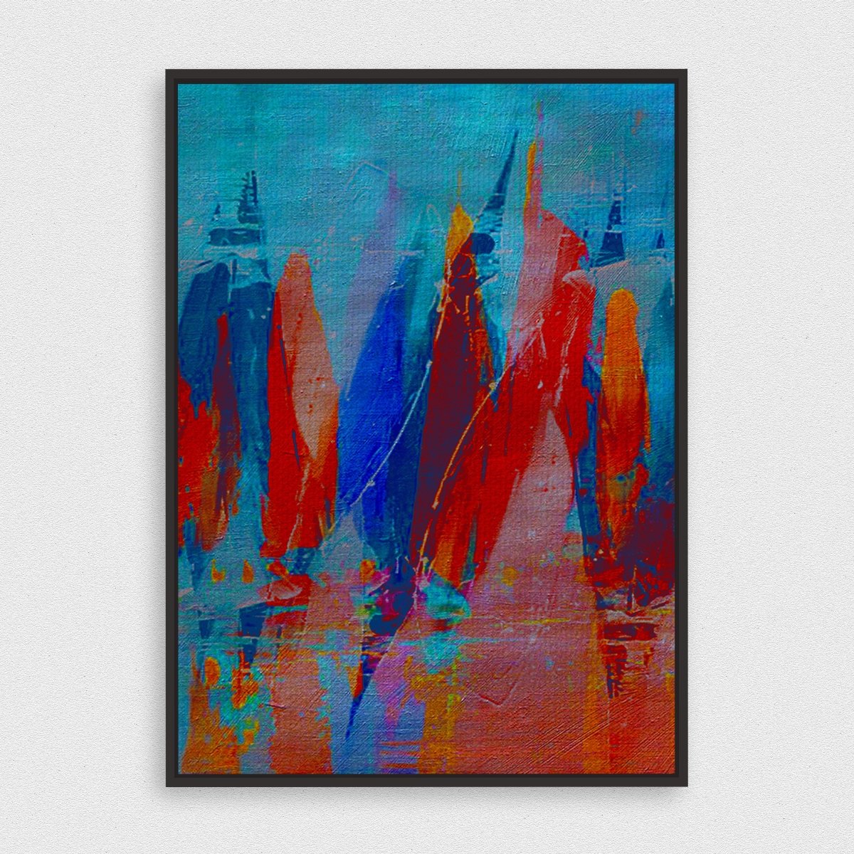 Point of Sail framed vertical canvas wall art piece for sale at Vybe Interior
