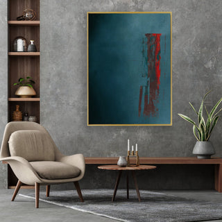 Razor Edge framed vertical canvas wall art piece for sale at Vybe Interior