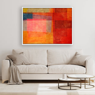 Red Crush framed vertical canvas wall art piece for sale at Vybe Interior