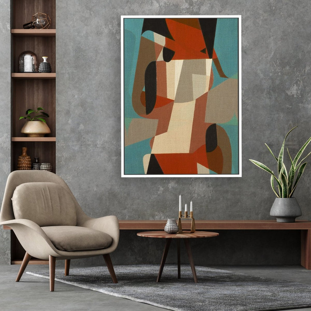 Red Ox framed horizontal large canvas wall art piece for sale at Vybe Interior