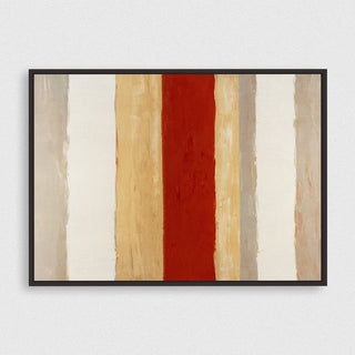 Red Tide framed vertical canvas wall art piece for sale at Vybe Interior
