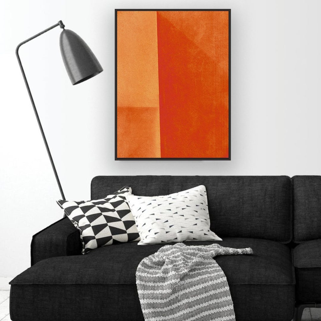 Sailing on Fire framed vertical canvas wall art piece for sale at Vybe Interior