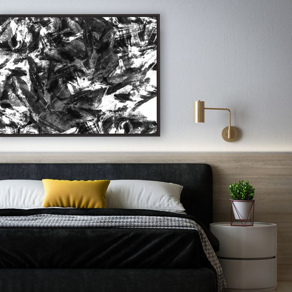 Salmon Run framed vertical canvas wall art piece for sale at Vybe Interior