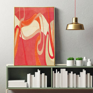 Serpientes framed vertical canvas wall art piece for sale at Vybe Interior