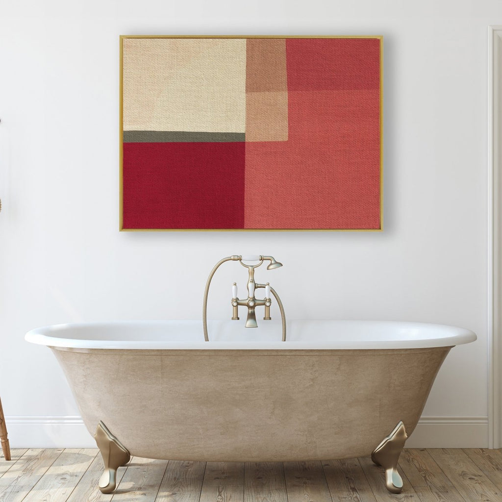 Shades of Red framed horizontal canvas wall art piece for sale at Vybe Interior