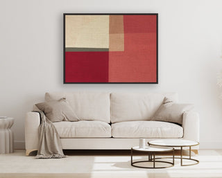 Shades of Red framed horizontal canvas wall art piece for sale at Vybe Interior