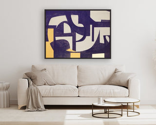 Silent Man framed horizontal canvas wall art piece for sale at Vybe Interior
