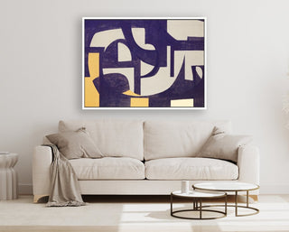 Silent Man framed horizontal large canvas wall art piece for sale at Vybe Interior