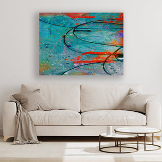 Slashed framed vertical large canvas wall art piece for sale at Vybe Interior