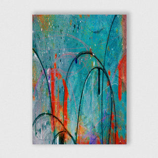 Slashed framed horizontal canvas wall art piece for sale at Vybe Interior