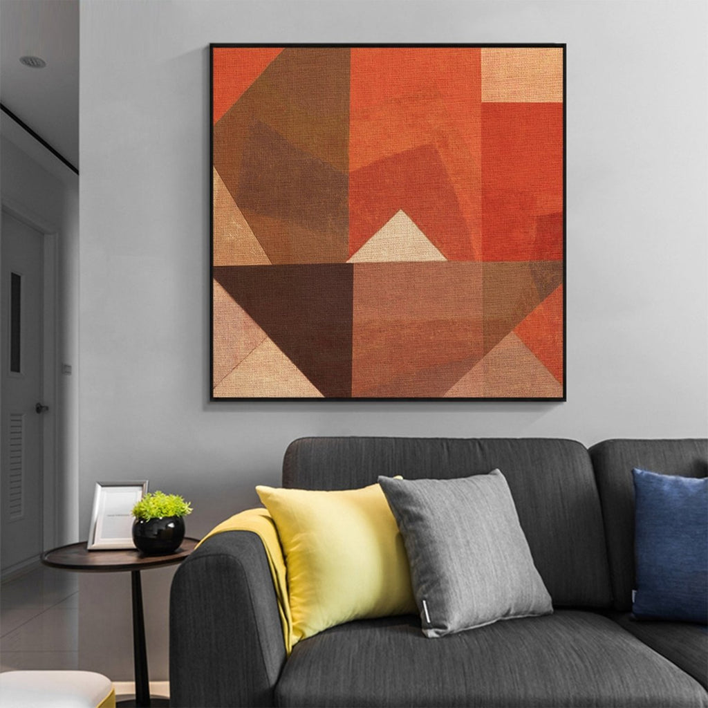 Soft Shapes framed large canvas wall art piece for sale at Vybe Interior