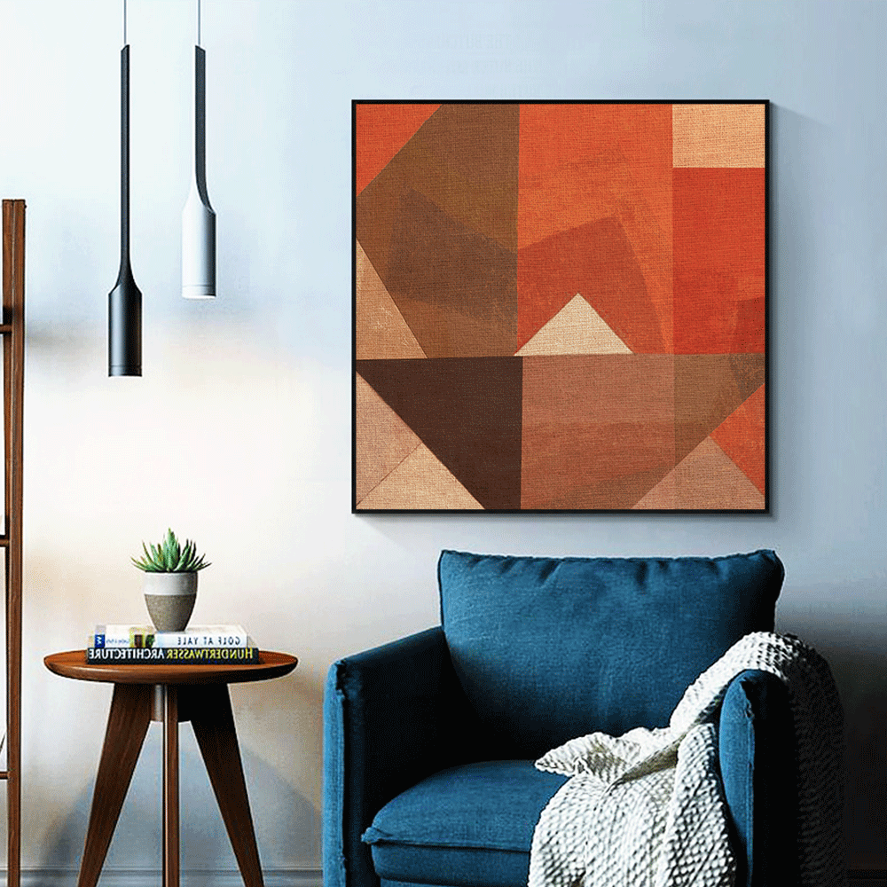Soft Shapes framed large canvas wall art piece for sale at Vybe Interior