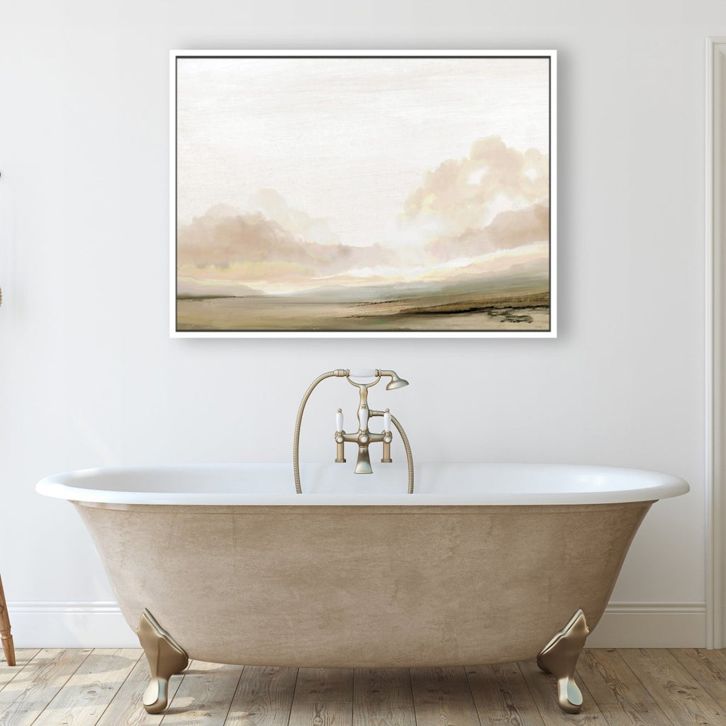 South Beach framed vertical canvas wall art piece for sale at Vybe Interior