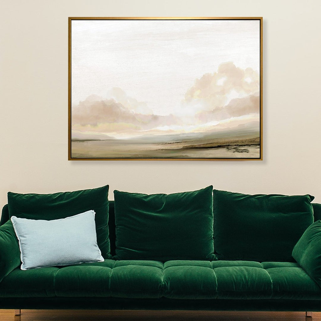 South Beach framed horizontal abstract canvas wall art piece for sale at Vybe Interior