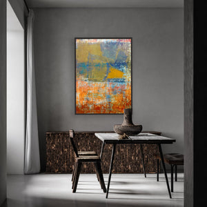 Spotted Paths framed horizontal canvas wall art piece for sale at Vybe Interior