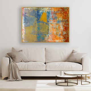 Spotted Paths framed horizontal large canvas wall art piece for sale at Vybe Interior