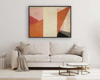 Statement Stripe framed horizontal canvas wall art piece for sale at Vybe Interior