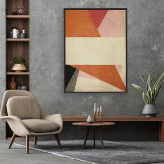 Statement Stripe framed vertical canvas wall art piece for sale at Vybe Interior