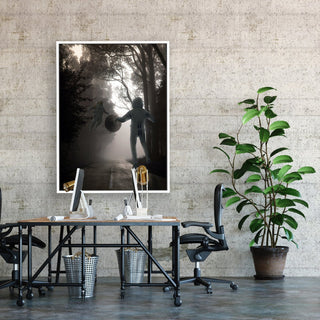Stay Floating Canvas framed vertical canvas wall art piece for sale at Vybe Interior