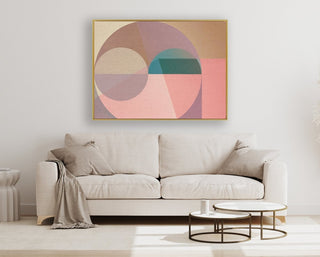 Symmetry framed horizontal large canvas wall art piece for sale at Vybe Interior