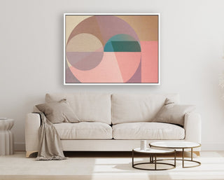 Symmetry framed horizontal canvas wall art piece for sale at Vybe Interior