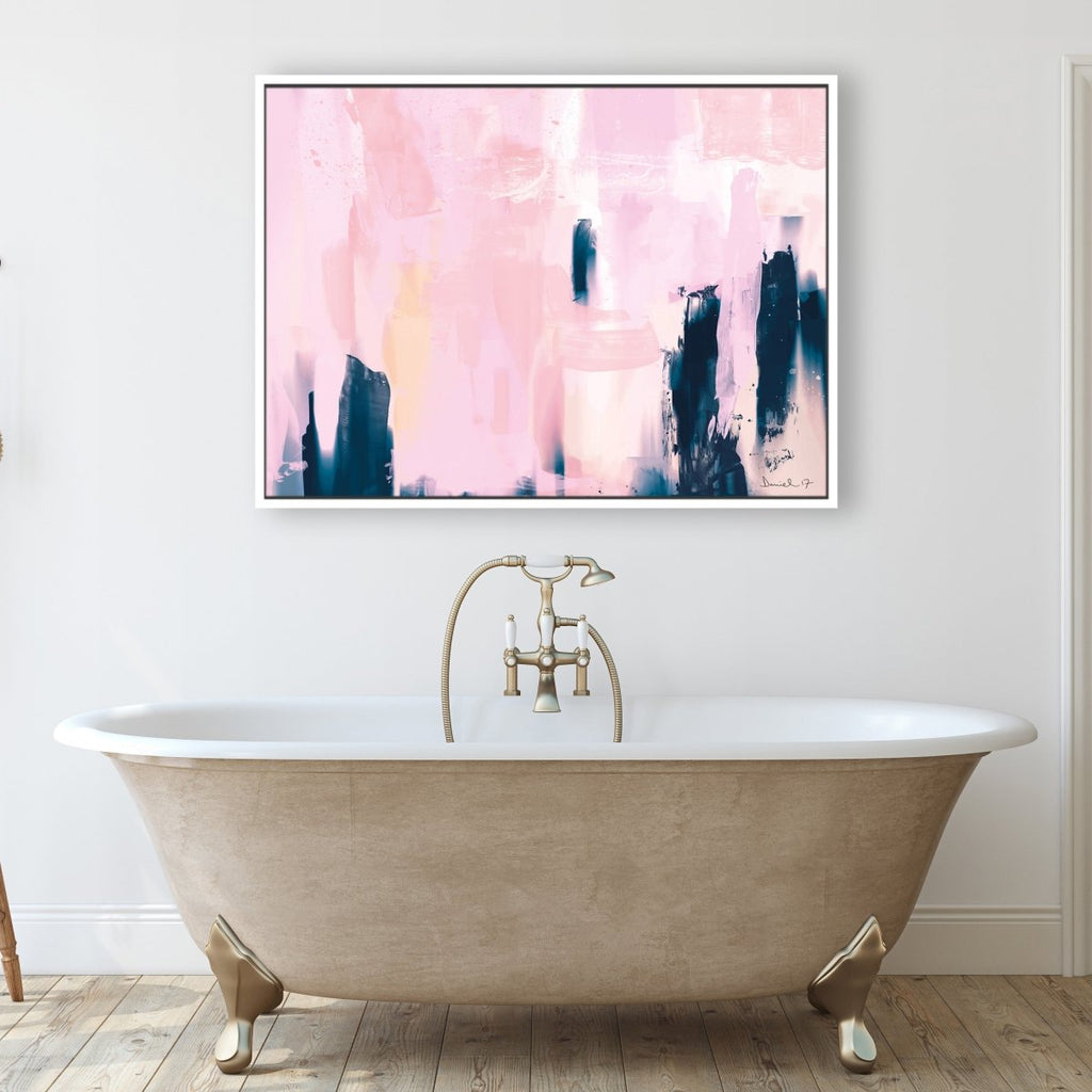 Taffy framed vertical canvas wall art piece for sale at Vybe Interior