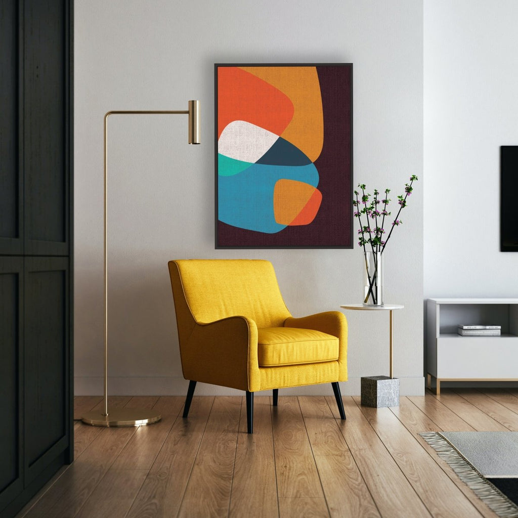 The Corner framed horizontal canvas wall art piece for sale at Vybe Interior