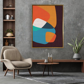 The Corner framed vertical canvas wall art piece for sale at Vybe Interior